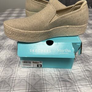 Skechers Women's Natural Espadrille Slip-Ons